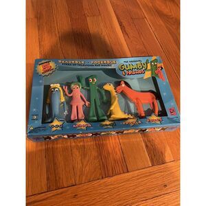 Vintage Gumby & friends‎ 5pc bendable posable figures NIP Prema Toy Co 2001